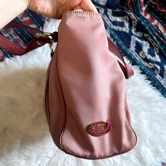 Celine Pink Nylon Triomphe Macadam Monogram Logo Shoulder Bag Purse 90's Y2K - Picture 10 of 16